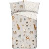 Sivobéžové bavlnené detské obliečky na jednolôžko 140x200 cm Woody – Good Morning Sivobéžové bavlnené detské obliečky na jednolôžko 140x200 cm Woody – Good Morning