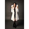Max Original Leather dámsky kožený kabát s pravou kožušinou FL-1 white