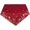 Obrus Vianočné, Vločky a Vianoce, červený 85 x 85 cm Obrus Vianočné, Vločky a Vianoce, červený 85 x 85 cm