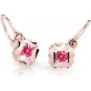 Cutie Jewellery Slušivé detské náušnice z ružového zlata C2216-10-X-4 fuchsiová Cutie Jewellery Slušivé detské náušnice z ružového zlata C2216-10-X-4 fuchsiová
