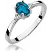 Blink-Blink Diamantový prsteň z bieleho zlata s Topásom London Blue 2308BTolDB Blink-Blink Diamantový prsteň z bieleho zlata s Topásom London Blue 2308BTolDB