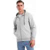 Pánska mikina s kapucňou na zips, pohodlná sivá OM-SSZP-0191 V4 XL Pánska mikina s kapucňou na zips, pohodlná sivá OM-SSZP-0191 V4 XL