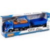 Nákladné auto 50cm City so svetlom/zvukom, modrý príves POLESIE Nákladné auto 50cm City so svetlom/zvukom, modrý príves POLESIE