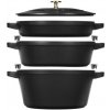 Staub La Cocotte 4,2 l kulatý litinový pekáč/směsník – sada 3 kusů (3272340054365) Staub La Cocotte 4,2 l kulatý litinový pekáč/směsník – sada 3 kusů (3272340054365)