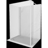 Mexen Kioto sprchová stena Walk-in 110 x 105 x 30 cm, transparentná, biela - 800-110-105-221-20-00-030 Mexen Kioto sprchová stena Walk-in 110 x 105 x 30 cm, transparentná, biela - 800-110-105-221-20-00-030