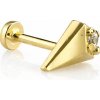 Lillian Vassago Originálny zlatý piercing labreta so zirkónom LLV92-GPI125LB Lillian Vassago Originálny zlatý piercing labreta so zirkónom LLV92-GPI125LB
