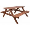 Rojaplast Záhradný set Piknik 180 cm drevený morený Rojaplast Záhradný set Piknik 180 cm drevený morený