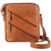 GreenLand kožená taška na rameno nature Nappa 1026 Cognac
