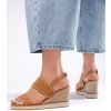 Shelvt Brown women's wedge sandals hnedá 38 Shelvt 0000296574322 Shelvt Brown women's wedge sandals hnedá 38 Shelvt 0000296574322