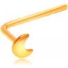 Šperky eshop - Piercing do nosa zo žltého zlata 585 s kosáčikom mesiaca, kolmo zahnutý S2GG207.08 Šperky eshop - Piercing do nosa zo žltého zlata 585 s kosáčikom mesiaca, kolmo zahnutý S2GG207.08