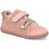 Garvalín detská členková obuv Barefoot Serraje laminado wood ružová
