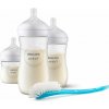 Avent Philips SCD837/12 sada 3 fľašiek Natural + kefka Avent Philips SCD837/12 sada 3 fľašiek Natural + kefka