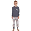 Chlapčenské pyžamo Lasse tm.sivé Chlapčenské pyžamo Lasse tm.sivé