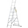 AHProfi Hliníkový trojdílný žebřík, 3x6 stupňů, 2,97 m, max. zátěž 150 kg AHProfi Hliníkový trojdílný žebřík, 3x6 stupňů, 2,97 m, max. zátěž 150 kg