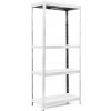 Policový regál Trestles RH 1800x900x400, nosnosť 1400 kg, 4 police Farba: pozink, Typ police: biela HDF 5 mm Policový regál Trestles RH 1800x900x400, nosnosť 1400 kg, 4 police Farba: pozink, Typ police: biela HDF 5 mm