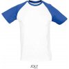 SOL´S FUNKY / Pánske 2-farebné raglánové tričko - white/royal S SOL´S FUNKY / Pánske 2-farebné raglánové tričko - white/royal S