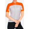 Dámske cyklistické tričko POC Essential Road Logo Jersey - zink orange/granite grey Dámske cyklistické tričko POC Essential Road Logo Jersey - zink orange/granite grey