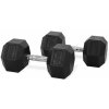 Merco Hex Rubber Dumbbell činka 1 pár hmotnost 27,5 kg Merco Hex Rubber Dumbbell činka 1 pár hmotnost 27,5 kg