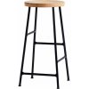 Hay Cornet Low powder coated steel soft black + solid oak oiled