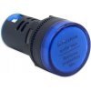 Signálne LED svetlo 22 mm AC/DC 12V - Modré Signálne LED svetlo 22 mm AC/DC 12V - Modré