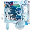 Chicco Kolotoč pre bábätká modrý s hracou skrinkou