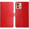 Peňaženkové kožené puzdro Y-shaped na Motorola Edge 30 Fusion - Červená Peňaženkové kožené puzdro Y-shaped na Motorola Edge 30 Fusion - Červená