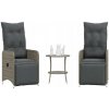 Sada záhradného nábytku technorattan VidaXL šedá 2 ks Sada záhradného nábytku technorattan VidaXL šedá 2 ks