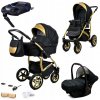 Detský kočík 4v1 BabyLux Gold Lux - športový kočík, vanička, autosedačka, základňa ISOFIX Detský kočík 4v1 BabyLux Gold Lux - športový kočík, vanička, autosedačka, základňa ISOFIX