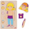 Goki Drevené puzzle Ľudské telo - dievča Goki Drevené puzzle Ľudské telo - dievča