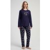 Dámské pyžamo dlouhé Sarah - tmavě modrá - L Dámské pyžamo dlouhé Sarah - tmavě modrá - L