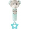 Detská pískacia plyšová hračka s hryzátkom Baby Mix medveď mätový Detská pískacia plyšová hračka s hryzátkom Baby Mix medveď mätový
