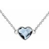 Strieborný náhrdelník s kryštálom Swarovski modré srdce 32061.3 Denim Blue Strieborný náhrdelník s kryštálom Swarovski modré srdce 32061.3 Denim Blue