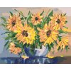 ZUTY Maľovanie podľa čísel SLNEČNICE VO VÁZE Rámovanie vypnuté plátno na rám Rozmer 80 x 100 cm