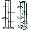 Moderný kovový stojan na kvety so 6 úrovňami, čierny Moderný kovový stojan na kvety so 6 úrovňami, čierny