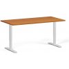 Výškovo nastaviteľný stôl, 160x80 cm, 1 motor, biela podnož, čerešňa Výškovo nastaviteľný stôl, 160x80 cm, 1 motor, biela podnož, čerešňa
