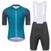 HOLOKOLO Cyklistický krátky dres a krátke nohavice - PERFORMANCE - fialová/zelená HOLOKOLO Cyklistický krátky dres a krátke nohavice - PERFORMANCE - fialová/zelená
