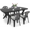 Súprava záhradného nábytku Balorca 4+1 v grafitovej farbe Súprava záhradného nábytku Balorca 4+1 v grafitovej farbe