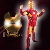 Chlapčenský kostým Iron Man so svalmi Červená 110-120 Veľkosť