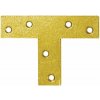 DOMAX KT spojka plochá typu T Galvanické pozinkovanie nažlto KT 1 - 70 x 50 x 16 x 2.0 mm (50 ks) DOMAX KT spojka plochá typu T Galvanické pozinkovanie nažlto KT 1 - 70 x 50 x 16 x 2.0 mm (50 ks)