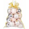Gule MagicHome Vianoce, sada, 20 ks, ružové, mix, na vianočný stromček, 6 cm Gule MagicHome Vianoce, sada, 20 ks, ružové, mix, na vianočný stromček, 6 cm