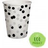 Papierový pohár PAW Eco 250 ml Confetti - black/silver / 10 ks Papierový pohár PAW Eco 250 ml Confetti - black/silver / 10 ks