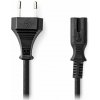 NEDIS napájecí kabel pro adaptéry/ Euro zástrčka - konektor IEC-320-C7/ přímý-přímý/ dvoulinka/ černý/ bulk/ 5m CEGL11040BK50 NEDIS napájecí kabel pro adaptéry/ Euro zástrčka - konektor IEC-320-C7/ přímý-přímý/ dvoulinka/ černý/ bulk/ 5m CEGL11040BK50