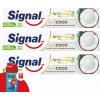 Signal Zubná pasta Nature Elements Coconut 3x75ml + darčeková fľaša Signal Signal Zubná pasta Nature Elements Coconut 3x75ml + darčeková fľaša Signal