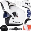 Motocyklová vyklápacia prilba LS2 FF908 Strobe II Solid White M Motocyklová vyklápacia prilba LS2 FF908 Strobe II Solid White M