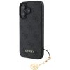 Guess 4G Charm Zadný Kryt pre iPhone 16 Tone on Tone Grey