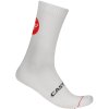 Pánske cyklistické ponožky Castelli, ENTRATA 18 SOCK Biela,Červená,Čierna L/XL Pánske cyklistické ponožky Castelli, ENTRATA 18 SOCK Biela,Červená,Čierna L/XL