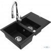 MEXEN/S MEXEN/S - Gaspar granitový drez 1.5 s odkvapkávačom vrátane batérie Savita, čierna 6507-77-672601-00 MEXEN/S MEXEN/S - Gaspar granitový drez 1.5 s odkvapkávačom vrátane batérie Savita, čierna 6507-77-672601-00