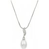 JwL Luxury Pearls Strieborný náhrdelník s perlou a zirkónmi JL0200