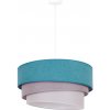 Duolla | Duolla - Luster na lanku TRIO 1xE27/15W/230V pr. 45 cm tyrkysová/šedá/biela | DU81433 Duolla | Duolla - Luster na lanku TRIO 1xE27/15W/230V pr. 45 cm tyrkysová/šedá/biela | DU81433