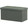 AUTRONIC Taburet s úložným priestorom, zelená menčestrová látka 37 × 77 × 38 cm AUTRONIC Taburet s úložným priestorom, zelená menčestrová látka 37 × 77 × 38 cm